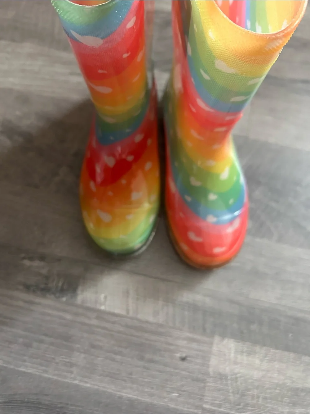 Western Chief Girls Rainbow Heart Rain Boots 11